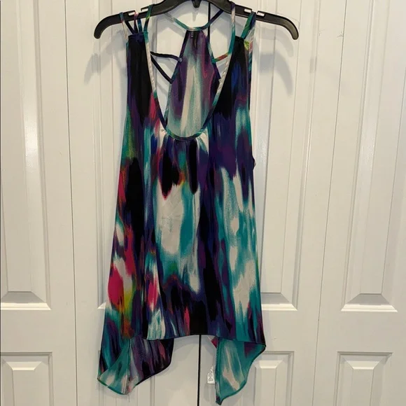 Maurices Multicolor Strappy High-Low Tank Top - Picture 1 of 6